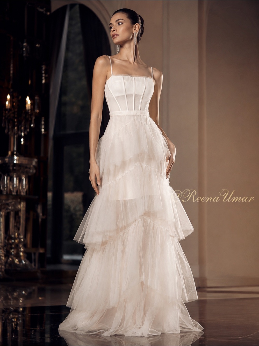 BCBGMAXAZRIA Oly Corset Tulle Gown – Gardenia | Women’s Size 0